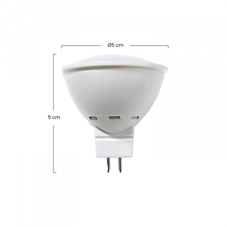 Pack 3 Bombillas LED Spotlight GU5.3 6W Equi.50W 540lm 3000K 15000H Primer Leader Bombillas LED 3
