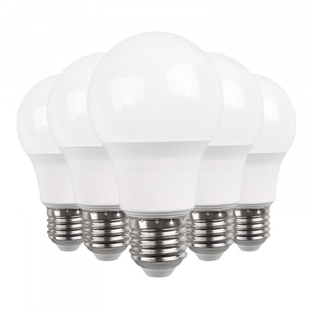 Pack 5 Bombillas LED Estándar E27 9W Equi.60W 806lm 3000K 15000H Primer Leader Bombillas LED 1