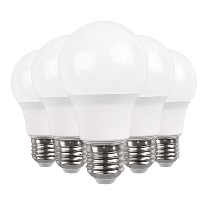 5er-Pack Standard-LED-Glühbirnen E27, 9 W (entspricht 60 W), 806 lm, 3000 K, 15.000 Std., Primer Leader
