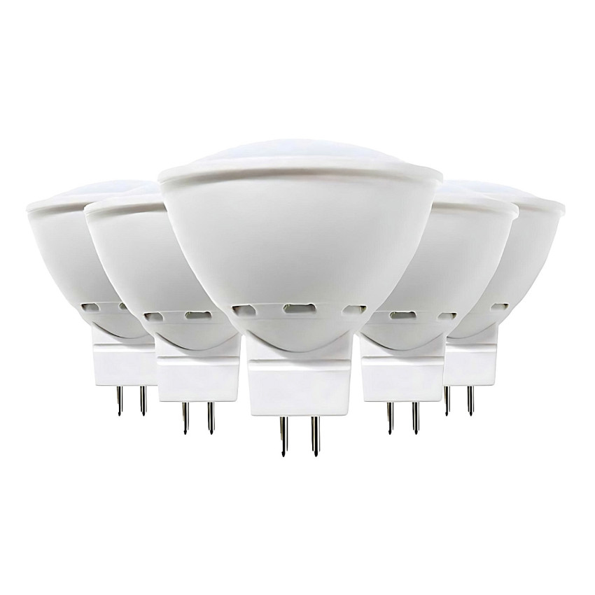 Pacote 5 Lâmpadas LED para Projetor GU5.3 6W Equi.50W 540lm 3000K 15000H Primer Leader Lâmpadas LED 1