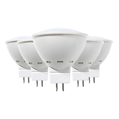 Pacote 5 Lâmpadas LED para Projetor GU5.3 6W Equi.50W 540lm 3000K 15000H Primer Leader Lâmpadas LED 1