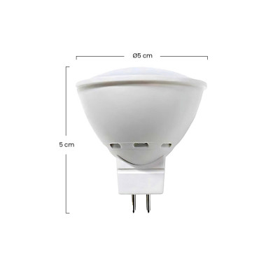 Pack 5 Bombillas LED Spotlight GU5.3 6W Equi.50W 540lm 3000K 15000H Primer Leader Bombillas LED 3