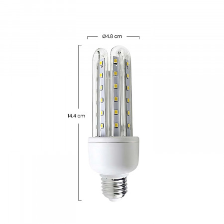 Bombilla LED 4U E27 11W Equi.75W 1055lm 4000K 25000H 7hSevenOn Premium Bombillas LED 3
