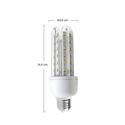 Bombilla LED 4U E27 11W Equi.75W 1055lm 4000K 25000H 7hSevenOn Premium Bombillas LED 3