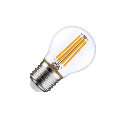 Pack 2 Lâmpadas LED de Filamento Esférico E27 4W Equi.40W 470lm 2700K 25000H 7hSevenOn Premium Lâmpadas LED 2