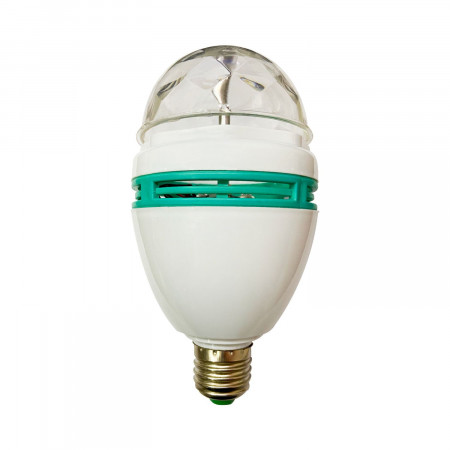 Lâmpada de Discoteca LED E27 3W Equi.20W Rotativa 360º RGB 25000H 7hSevenOn Premium Lâmpadas LED 1