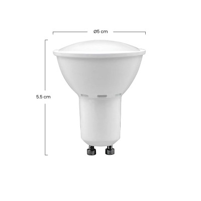 Pack 2 Bombillas LED Spotlight GU10 6W Equi.50W 540lm 4000K 25000H 7hSevenOn Premium Bombillas LED 3