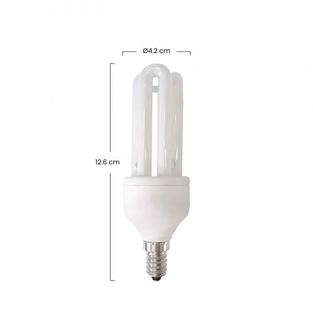 Pack 3 Bombillas CFL Bajo Consumo 3U E14 15W 825lm 2700K 7hSevenOn Iluminación Bajo Consumo 3
