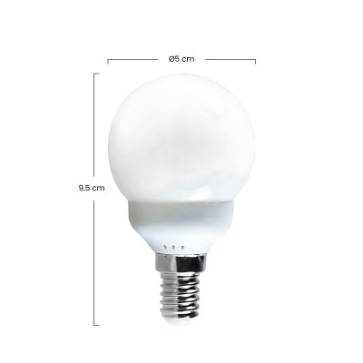 Lâmpada CFL economizadora de energia Mini Globe E14 7W 385lm 2700K 7hSevenOn Iluminação economizadora de energia 3