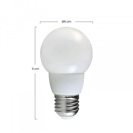 Bombilla CFL Bajo Consumo Mini Globo E27 8W 360lm 2700K Economiklas Iluminación Bajo Consumo 3