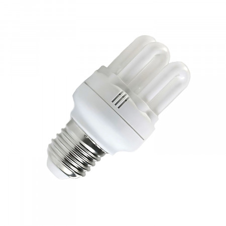Pack 2 Lâmpadas CFL economizadoras de energia Mini 6U E27 11W 605lm 2700K Merylux Iluminação economizadora de energia 2