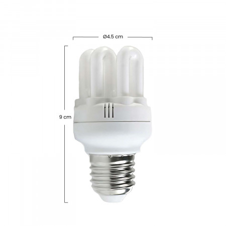 Pack 2 Bombillas CFL Bajo Consumo Mini 6U E27 11W 605lm 2700K Merylux Iluminación Bajo Consumo 3