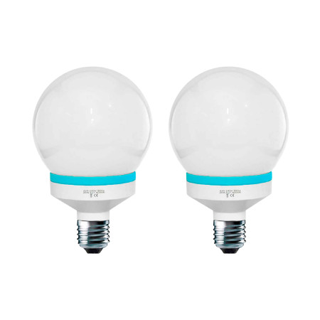 Pack 2 Bombillas CFL Bajo Consumo Mini Globo E27 9W 400lm 4000K Dayron Iluminación Bajo Consumo 1
