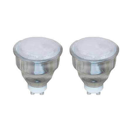 Pack 2 Lâmpadas CFL economizadoras de energia Projetor GU10 9W 400lm 2700K 7hDayron Iluminação de baixo consumo 1