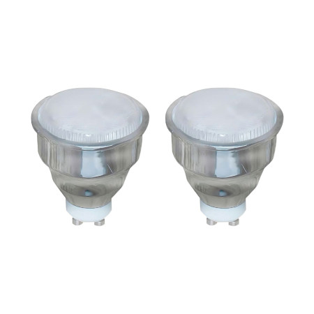 Pack 2 Lâmpadas CFL economizadoras de energia Projetor GU10 9W 400lm 2700K 7hDayron Iluminação de baixo consumo 1