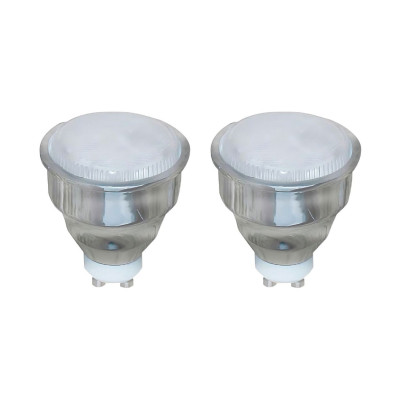 Pack 2 Lâmpadas CFL economizadoras de energia Projetor GU10 9W 400lm 2700K 7hDayron Iluminação de baixo consumo 1
