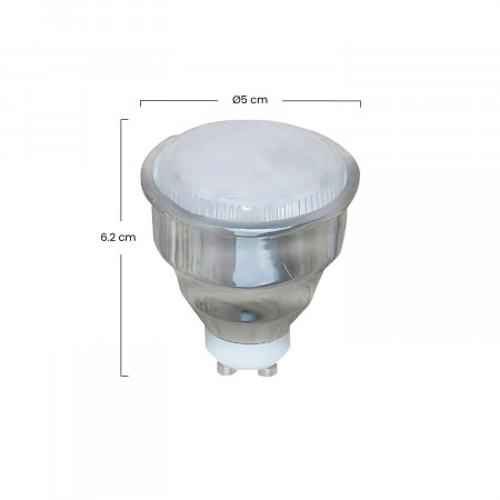 Pack 2 Bombillas CFL Bajo Consumo Spotlight GU10 9W 400lm 2700K 7hDayron Iluminación Bajo Consumo 3