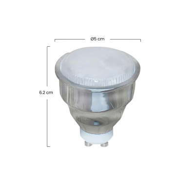 Pack 2 Bombillas CFL Bajo Consumo Spotlight GU10 9W 400lm 2700K 7hDayron Iluminación Bajo Consumo 3