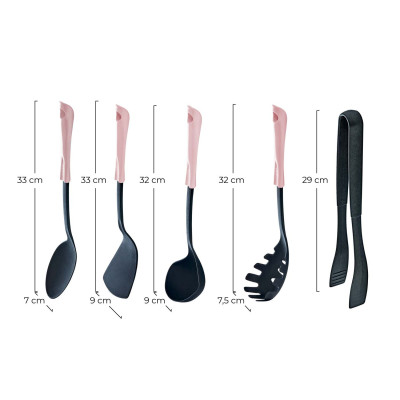 Conjunto 5 Utensílios de cozinha Várias cores 7house Acessórios de cozinha 7