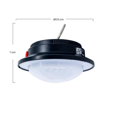 Linterna LED de Camping Redonda y 3 Pilas LR6-AA Incluidas 7hSevenOn Deco Linternas 6
