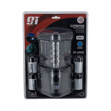 Lanterna de campismo LED e 4 pilhas LR20-D incluídas 7hSevenOn Deco Lanternas 6