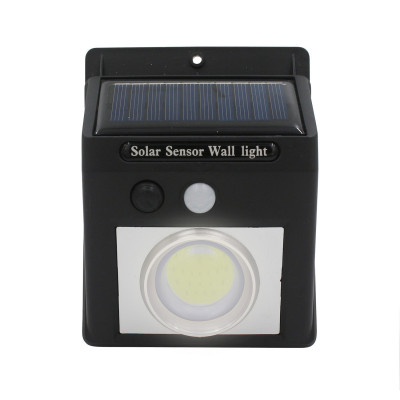 Candeeiro de parede LED solar com sensor crepuscular e sensor de movimento Preto 7500K 20000H 7hSevenOn Candeeiros de parede par