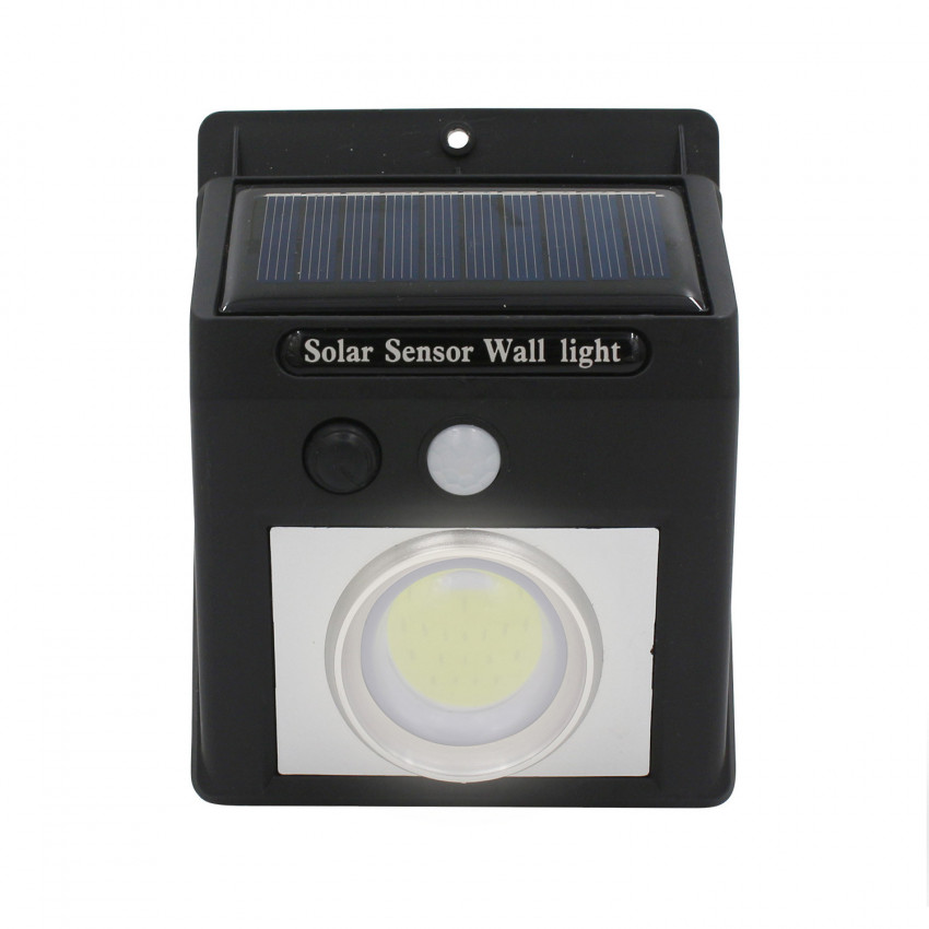 Pack 6 Apliques de Pared Solares LED con Sensor Crepuscular y Movimiento Negro 7500K 20000H