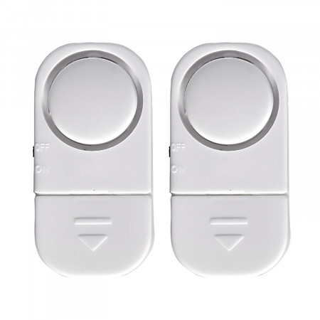 Pack 2 Alarmes para portas e janelas com 6 pilhas LR44 incluídas Branco Nine&One Câmaras e sensores 1