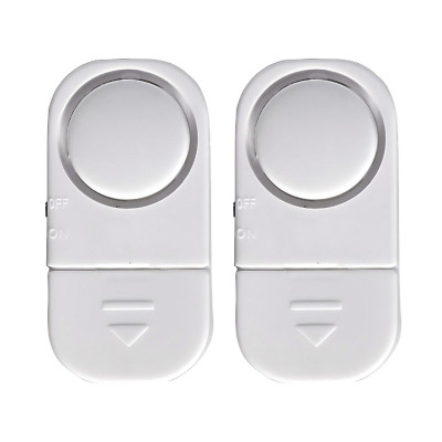 Pack 2 Alarmas para Puertas y Ventanas con 6 Pilas LR44 Incluidas Blanco Nine&One Cámaras y Sensores 1