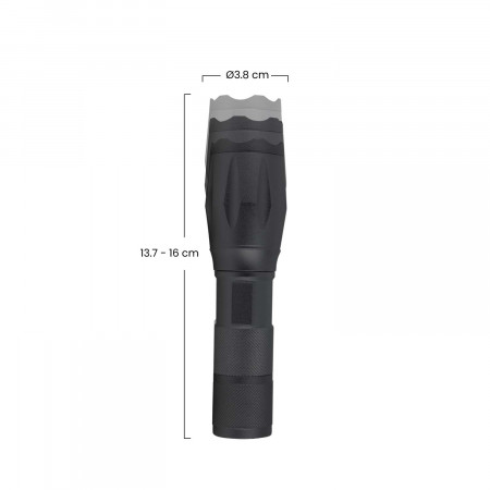 Linterna LED Extensible Militar con Zoom y 5 Modos De Iluminación Colores Surtidos 6000K 25000H 7hSevenOn Elec Linternas 3