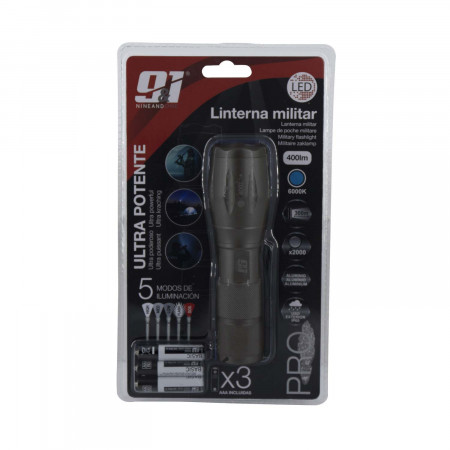Linterna LED Extensible Militar con Zoom y 5 Modos De Iluminación Colores Surtidos 6000K 25000H 7hSevenOn Elec Linternas 4