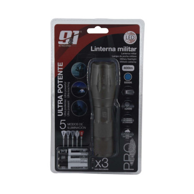 Linterna LED Extensible Militar con Zoom y 5 Modos De Iluminación Colores Surtidos 6000K 25000H 7hSevenOn Elec Linternas 4