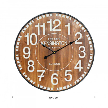 Reloj de Pared Vintage Madera Oscura Ø60cm Thinia Home Relojes de Pared 4