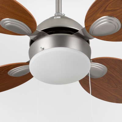 Ventilador de Techo con Luz 4 Aspas 46W 3 Velocidades Mónaco Marrón O91 Ventiladores de Techo 2