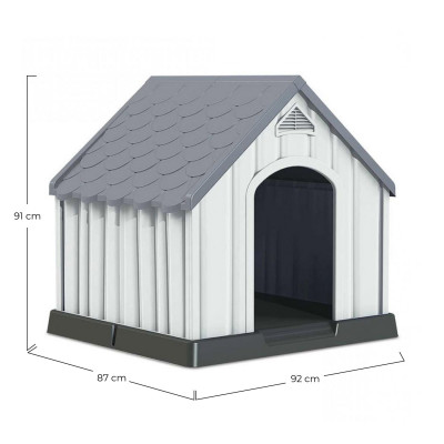 Caseta de Resina para Perros 92x87x91cm O91 Casetas para Perro 4