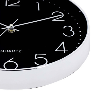 Relógio de parede moderno em relevo com mostrador preto Ø30 cm O91 Relógios de parede 4