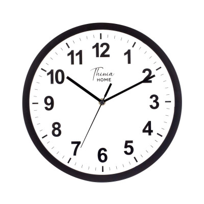 Reloj de Pared Clásico Negro con Esfera Blanca Ø30.5 cm O91 Relojes de Pared 1