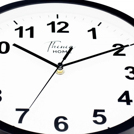 Reloj de Pared Clásico Negro con Esfera Blanca Ø30.5 cm O91 Relojes de Pared 3