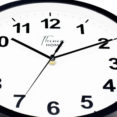 Relógio de parede preto clássico com mostrador branco Ø30,5 cm O91 Relógios de parede 3