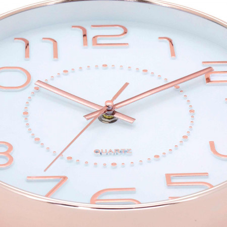 Relógio de parede Original em ouro rosa com mostrador branco Ø25 cm O91 Relógios de parede 3