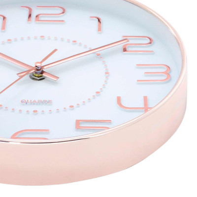 Relógio de parede Original em ouro rosa com mostrador branco Ø25 cm O91 Relógios de parede 4