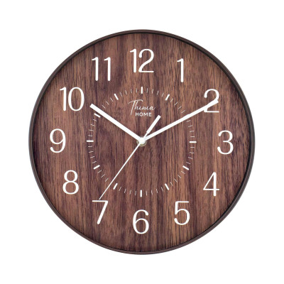 Reloj de Pared de Madera Oscura Ø30 cm O91 Relojes de Pared 1