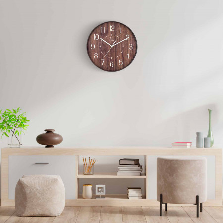 Relógio de parede em madeira escura Ø30 cm O91 Relógios de parede 7