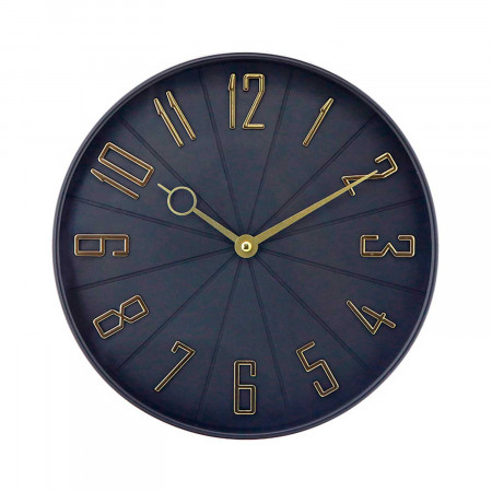 Relógio de parede vintage preto/dourado Ø27,3 cm O91 Relógios de parede 1