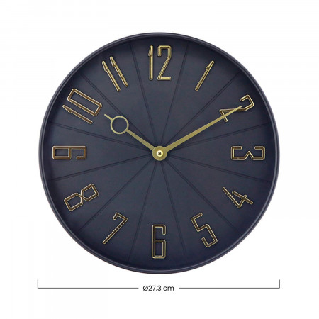 Relógio de parede vintage preto/dourado Ø27,3 cm O91 Relógios de parede 5
