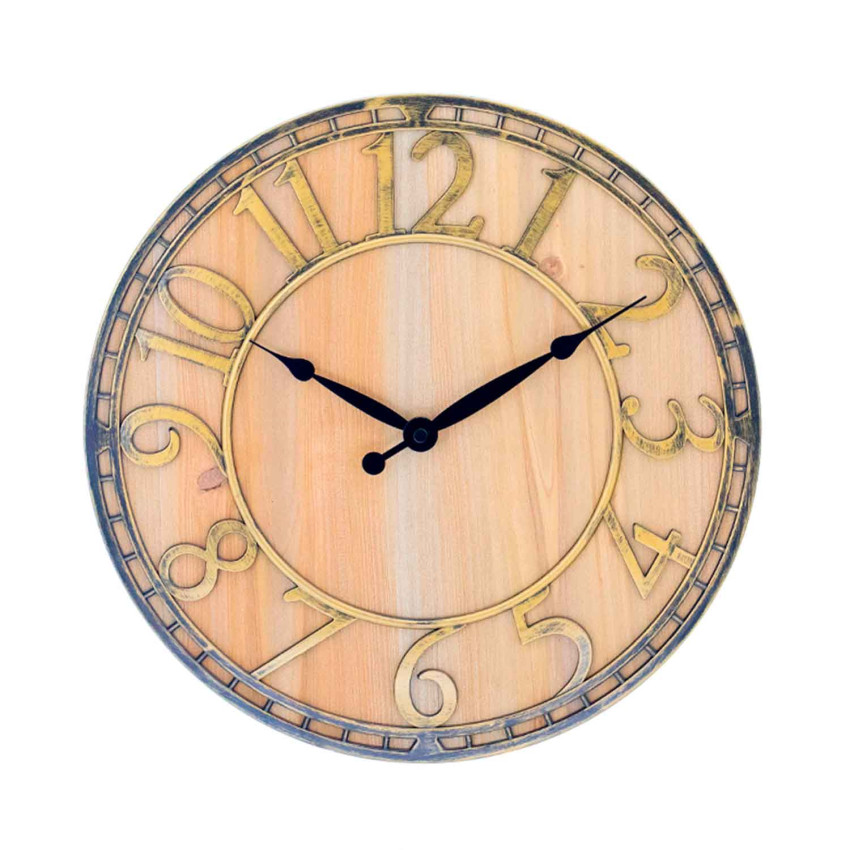 Reloj de Pared Vintage Marrón Ø33cm O91 Relojes de Pared 1