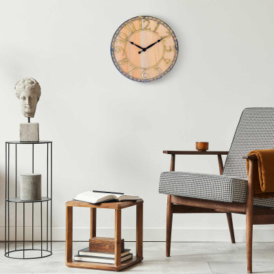 Reloj de Pared Vintage Marrón Ø33cm O91 Relojes de Pared 5