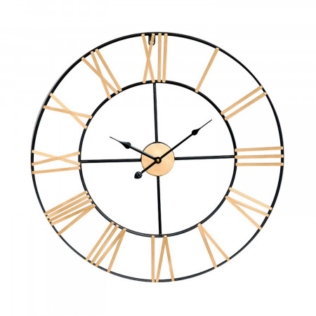 Relógio de parede vintage Preto/Bronze Ø60cm O91 Relógios de parede 1