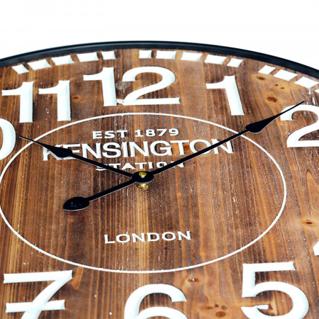 Relógio de parede vintage em madeira escura Ø60cm O91 Relógios de parede 2