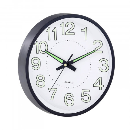 Reloj de Pared Moderno Reflectante Negro Ø25.4cm O91 Relojes de Pared 2